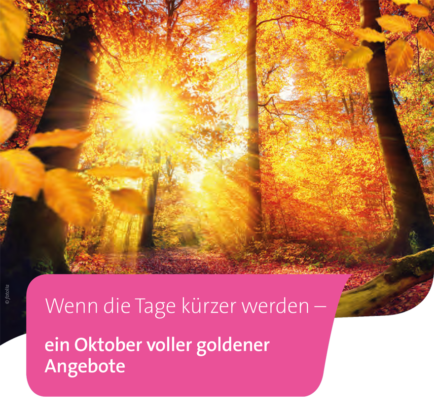 Wenn die Tage kürzer werden – ein Oktober voller goldener Angebote